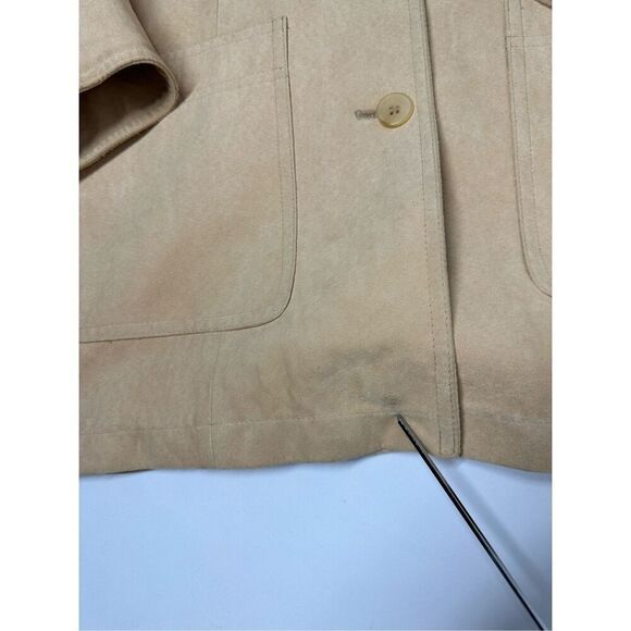 Rare Vintage Citylife Faux Suede Women’s Blazer Lined Button Up Sz L See Notes - Picture 9 of 13